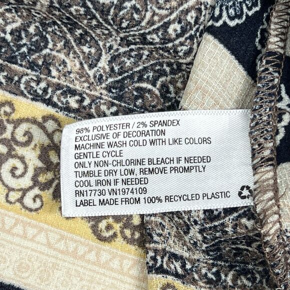 Knox Rose Brown Yellow Floral Flutter Sleeve A-Line Boho Peasant Dress Medium - Picture 12 of 12